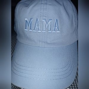 NWT Tonal brand embroidered MAMA baseball cap in light blue